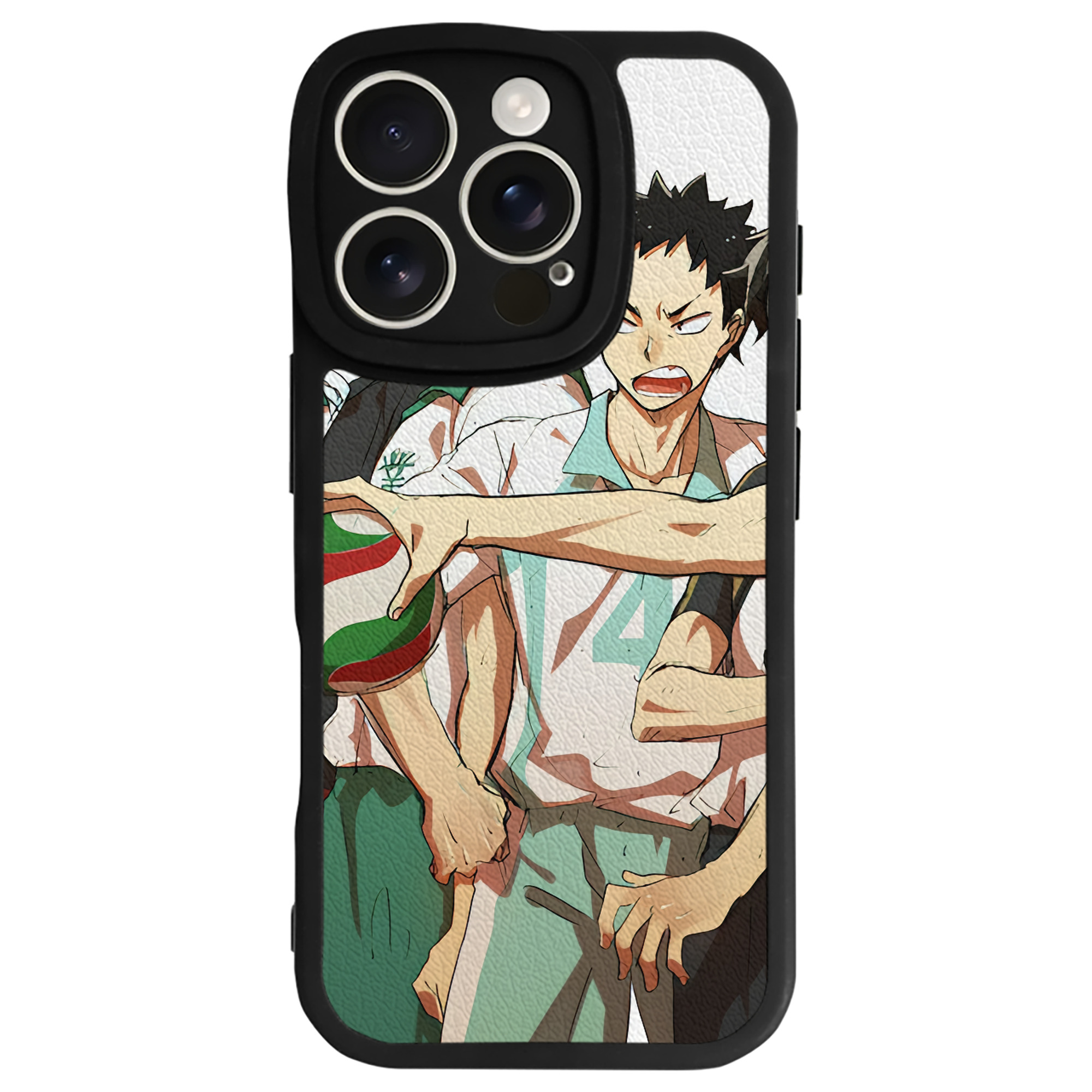 （画像用） ハイキュー!! Haikyu!! 【iPhone 16シリーズ対応】シリコンスマホケース（レザー調） 材質：シリコン